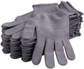 COOHORN 12Pairs Work Gloves Anti-slip Knitted Stretchy Cloth Glove Thin Moist by COOHORN