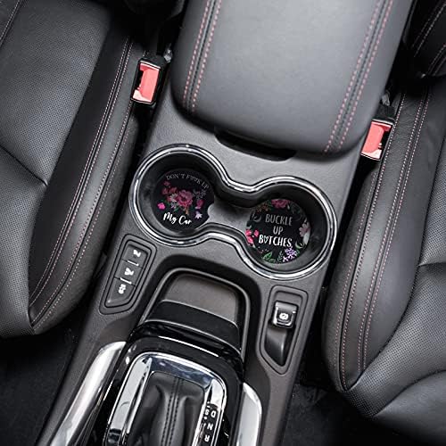 Boao 4 Pcs Floral Car Cupholder Coasters - Image 6