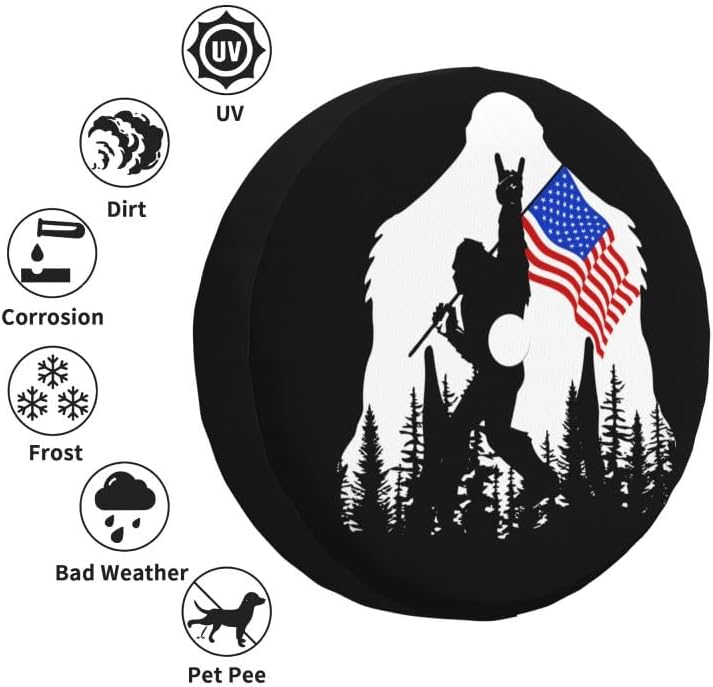American Flag Camping Spare Tire Cover - Image 2