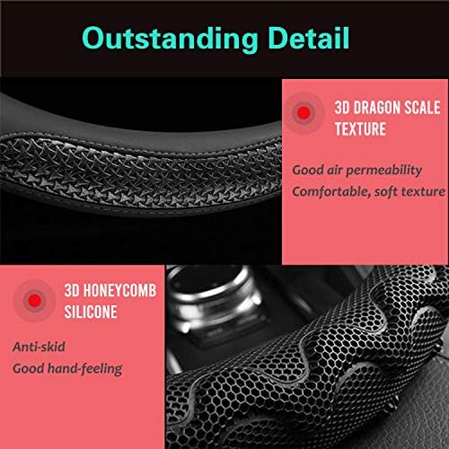 PINCTROT Small Size 14In Round Steering Wheel Cover Great Grip - Image 3