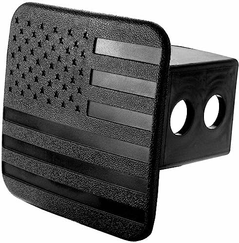 2" American Black Flag Hitch Cover by Autoaccessories
