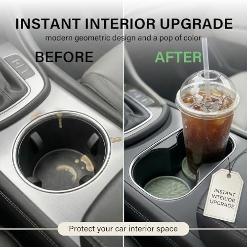 Silicone Car Coasters Set of 4, 3.15" Cup Holder Mats - Image 4