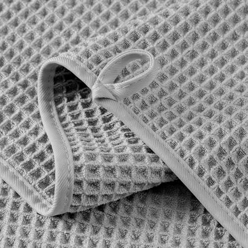 Microfiber Waffle Hand Towels, 2 Pieces, Fast Drying, Lint Free 430 GSM - Image 3
