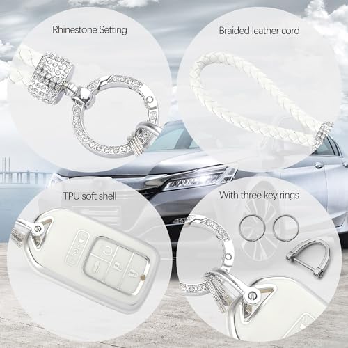 Car Key Fob Cover with Key Chain, 5 Buttons Key Fob Protector Compatible with - Image 5