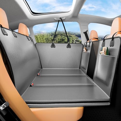 Hard Bottom Dog Car Seat Cover for Back Seat – Waterproof Nonslip Hammock by YFChangle
