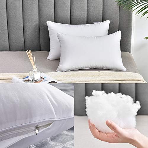 Oubonun 12x20 Lumbar Throw Pillow Inserts 2 Pack, 100% Cotton Breathable Cover - Image 5