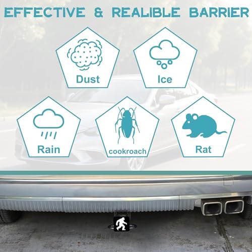 Trailer Hitch Cover Sasquatch Walking Square 2 Inch Receiver Tube Plug Cover - Image 6
