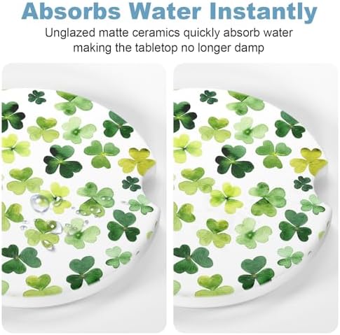 2 Pack Car Cup Holder Coaster, 2.63 inch Anti Slip Insert Absorbent Ceramic Car - Image 5