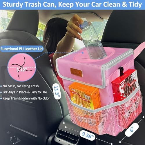 ELONGRIVER Leak Proof Car Trash Can - Image 2