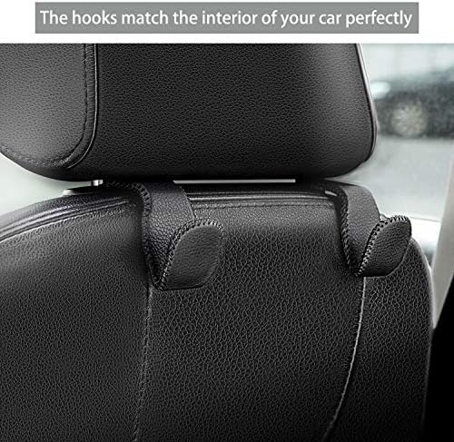 AMVOYOA Car Headrest Hook, Leather Vehicle Back Seat Hanger Storage - Image 2