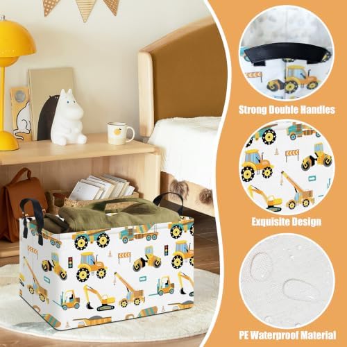 Rectangular Collapsible Engineering Car Storage Basket Nursery Organizer - Image 3