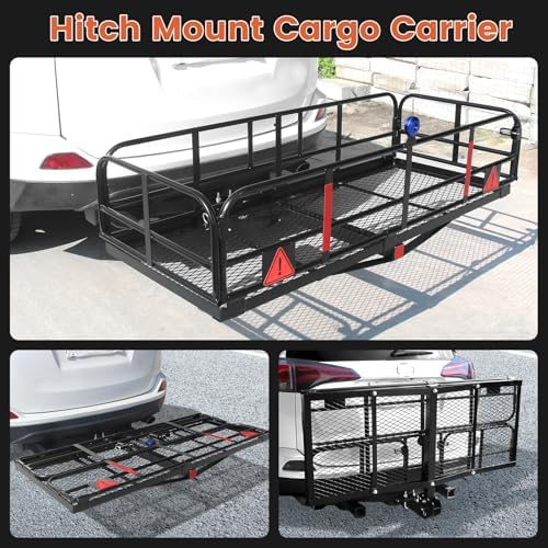 Folding Hitch Mount Cargo Carrier - Image 6