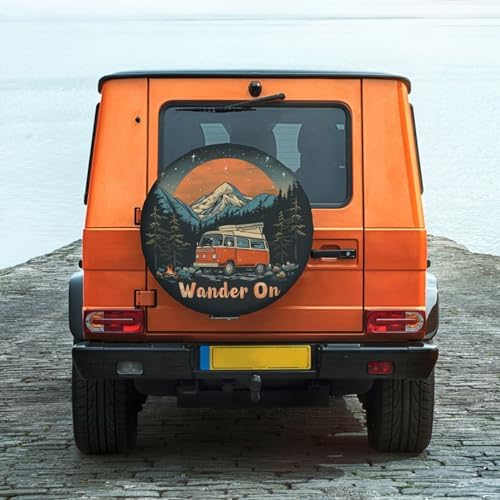 Spare Tire Cover Happy Campers Wheel Tire Cover Waterproof Sun Protection - Image 6