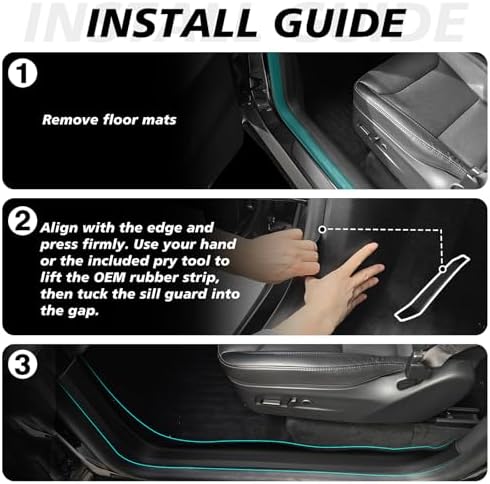 BestEvMod For 2026 Tesla Model Y 5PCS Door Sill Protector Front & Rear - Image 5