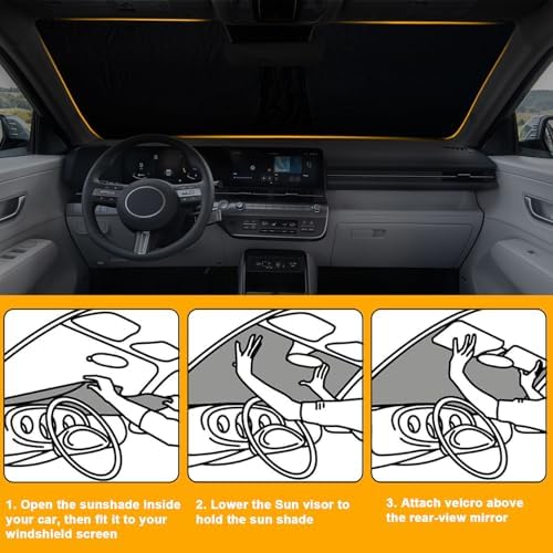 Foldable Front Windshield Sunshade fit - Image 5