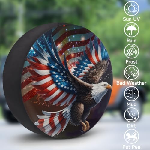 Eagle Spare Tire Cover 15in Spare Wheel Covers Tire Storage Cover - Image 3