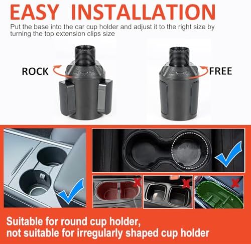Car Large Cup Holder Expander, 2-in-1 Cupholder Extender - Image 5