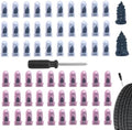 61 PCS Tire Repair Rubber Nail Kit, Vacuum Tire Repair Kits Spiral Rubber Screws by Unknown