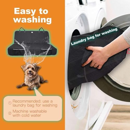 Reliadura Back Seat Cover for Dogs, Washable Bench Seat Covers for Trucks - Image 4