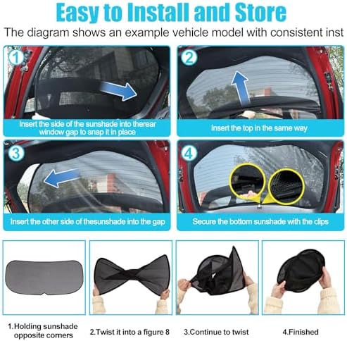 ZATOOTO Rear Window Sun Shade for Tesla Model Y 2019-2024, Safety Driving - Image 6