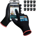 KAYGO Safety Work Gloves, PU Coated, 2-Finger Touchscreen by KAYGO