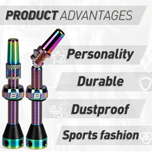 BWSHLF Tubeless Presta Valve Stem 40/44/55/60/65/80/100 mm, Super Light Alloy - Image 4