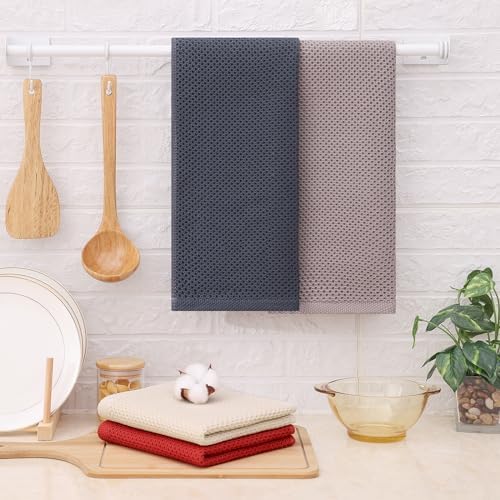 Kitinjoy 100% Cotton Waffle 8-Pack Kitchen Towels - Image 6