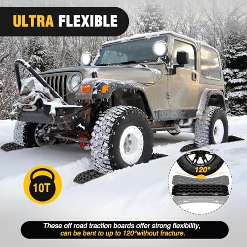 Nilight Recovery Off-road Traction Boards Emergency Tire Mats Black - Image 5