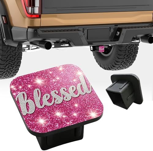 Hitch Cover Fits for 2 Inch Hitch Pink Blessed Trailer Hitch Cover Tube Plug - Image 4