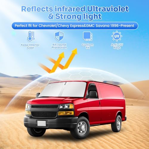 Canvcle Window Shades for 1996-2026 Chevrolet/Chevy Express & GMC Savana - Image 2
