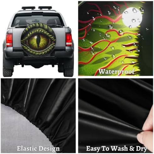 Dragon Eyes Green Spare Tire Cover Dust-Proof Wheel Protector - Image 4