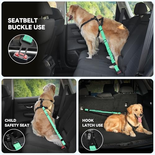 Pawaboo Dog Seat Belt Harness for Car, Seatbelt Harness - Image 4
