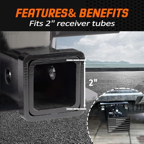 METOWARE Trailer Hitch Cover for 2" Receiver - Image 2