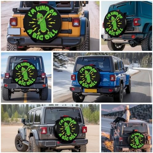 GENANY Funny Pickle Quote Thick PVC Leather Spare Tire Cover Size 15 - Image 7