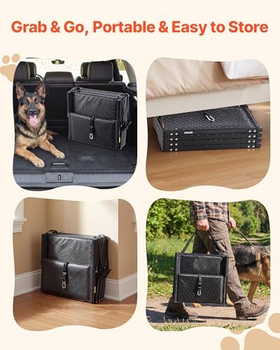 VEVOR Dog Stairs for Car, 4 Steps Extra Wide Foldable Dog Ramp for Large Dogs - Image 5