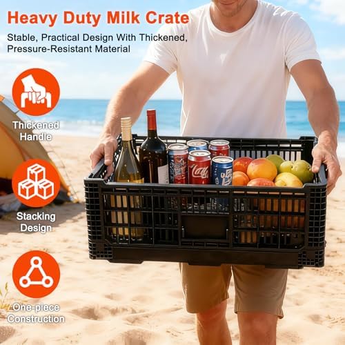 52L Milk Crate, Plastic Storage Crate - Image 6