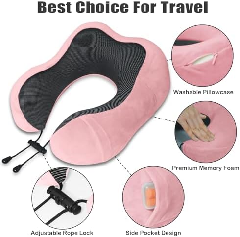 Travel Pillow, Memory Foam Neck Pillow - Image 3