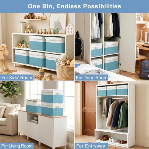 Large 17" 42 Quarts Collapsible Stackable Storage Bins - Image 4