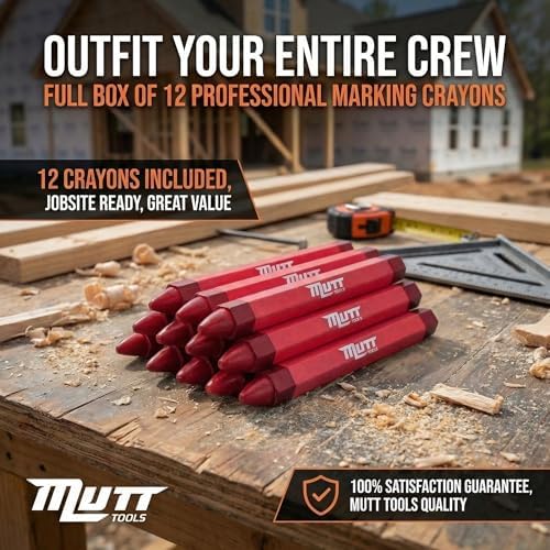 Mutt Tools Red Lumber Crayons 12 Pack - Image 5