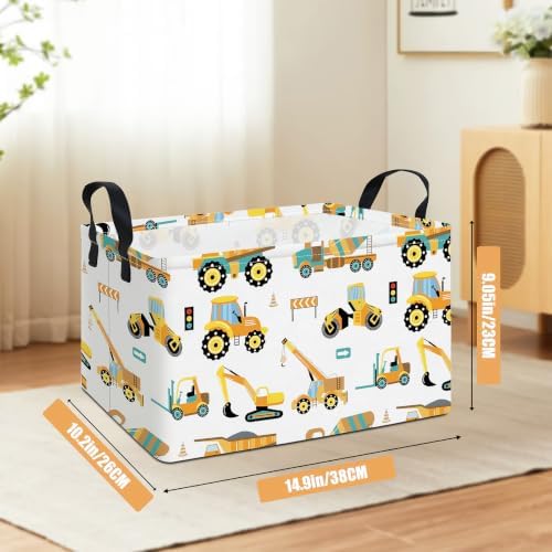 Rectangular Collapsible Engineering Car Storage Basket Nursery Organizer - Image 2
