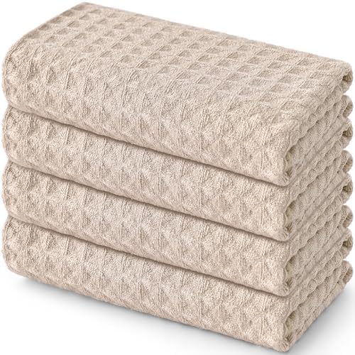 Homaxy Microfiber Waffle Weave Kitchen Towels, 4 Pack by Homaxy