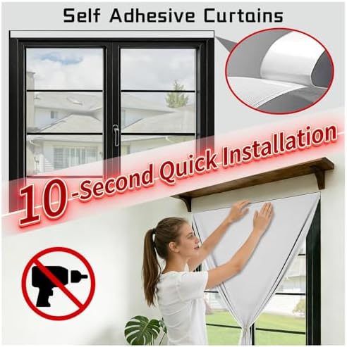 100% Blackout Self Adhesive Portable Curtains - Image 3