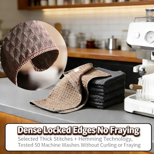 8Pack Barista Towels, Waffle weave microfiber towel - Image 5