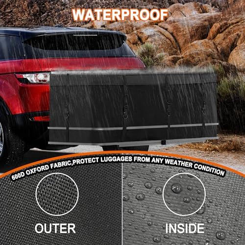 MDSTOP Hitch Cargo Carrier Bag, Waterproof Cargo Bag, 12.5 Cu Ft 53"x20"x20" - Image 3