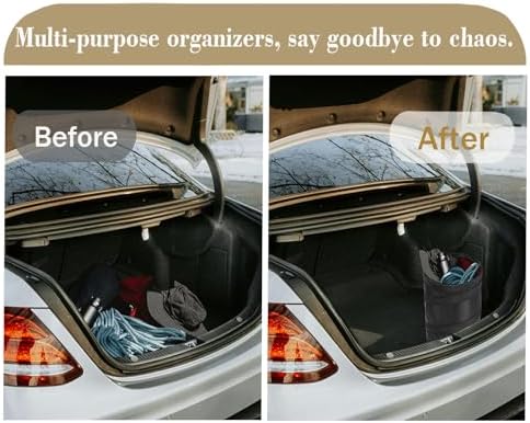 Ginsco 2Packs 4 Gallons New Leakproof Car Trash Can, Large Trash Can Pop-up - Image 4