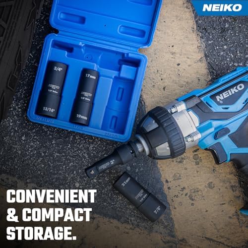 NEIKO 02281B 1/2" Drive Impact Flip Socket Set, Thin Wall Socket, 4 Piece Lug - Image 4