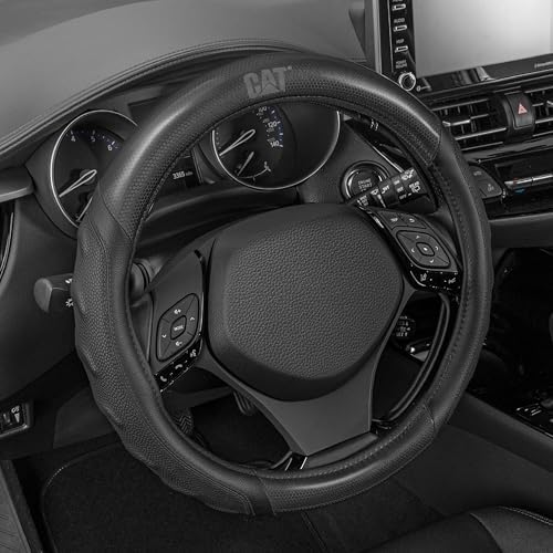 Cat® HexSport Black Carbon Fiber Steering Wheel Cover, Durable and Comfortable by CatAuto