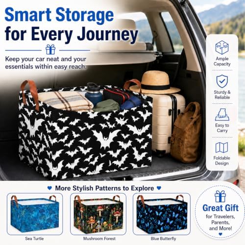 Bow Car Trunk Organizer 20L Collapsible Auto Storage Basket - Image 3