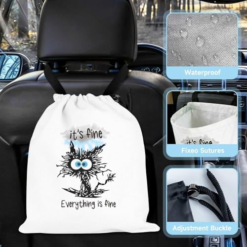 Black Cat Car Trash Bag - Image 3