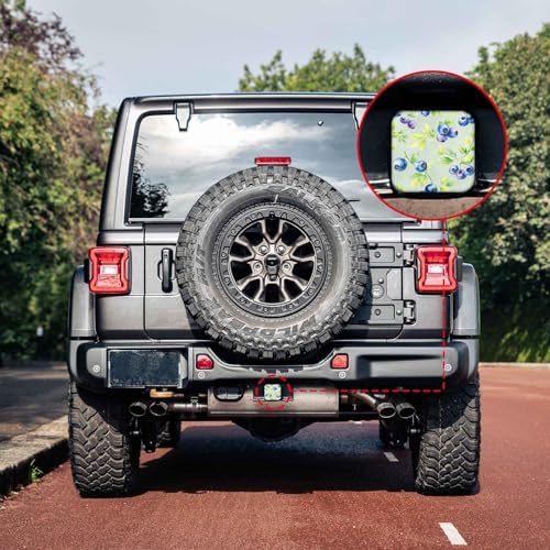 Blue Berry Watercolor Tow Hitch Covers Heavy Duty Rubber Trailer Hitch Cover 2" - Image 6